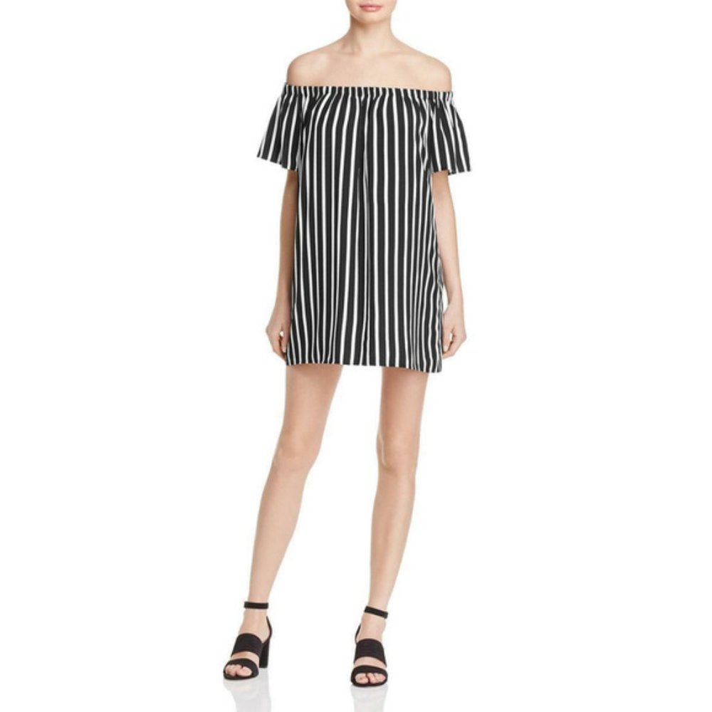 French Connection Crepe Off-The-Shoulder Dress